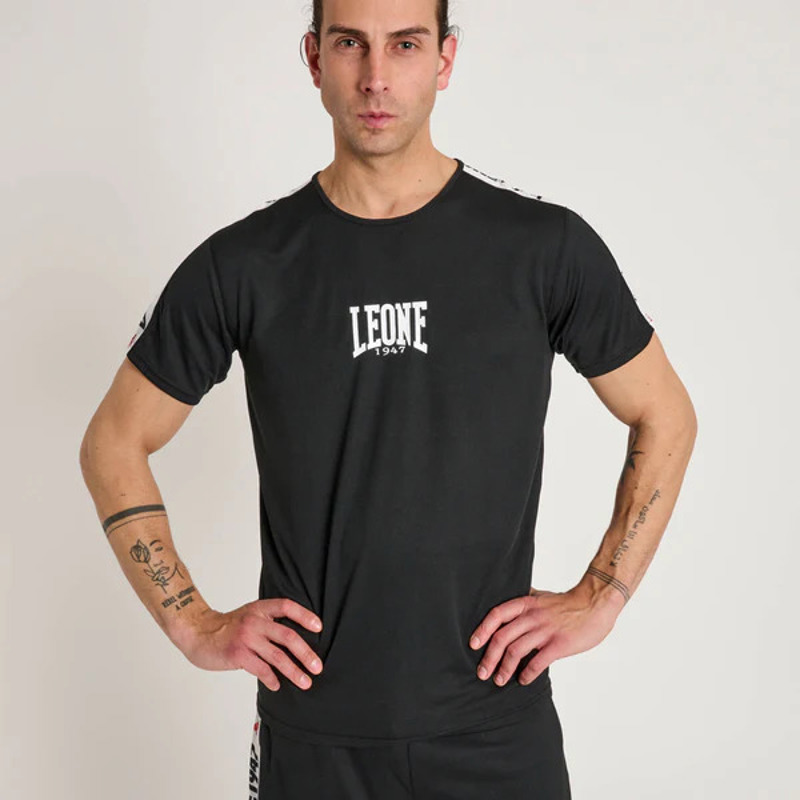 LEONE stripe 47 T-SHIRT - BLACK